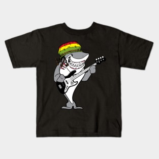 Shark Mashup Reggae Guitar Kids T-Shirt